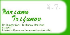 mariann trifunov business card